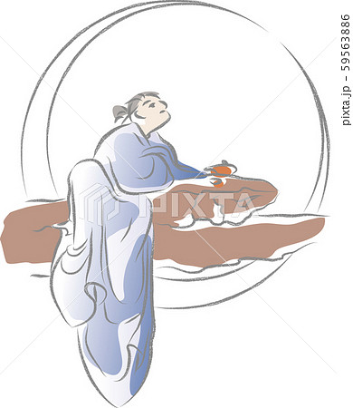 観月。ひとり月夜を楽しむ人 59563886