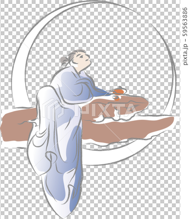 観月。ひとり月夜を楽しむ人 59563886