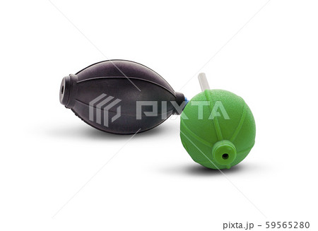 Silicone blower or rubber air pump fan vacuum cleaner for camera and lens, isolated on white background 59565280