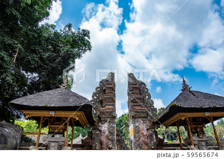 インドネシア　バリ島　ティルタ・エンプル寺院の境内 59565674