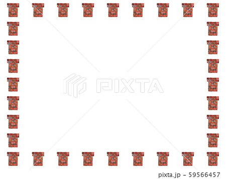 えんとつ 赤 フレームのイラスト素材
