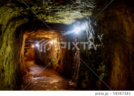 Mine tunnel with path mining industry 59567381