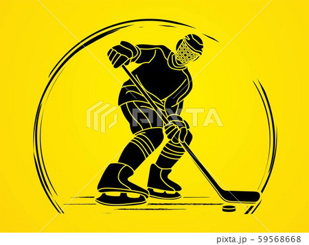 Ice Hockey, sport player cartoon action graphic vector. Ice Hockey, sport player cartoon action graphic vector. 59568668