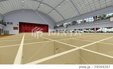 体育館 学校 ダンボール迷路 人なし イラスト37 体育館 学校 ダンボール迷路 人なし イラスト37 59569267