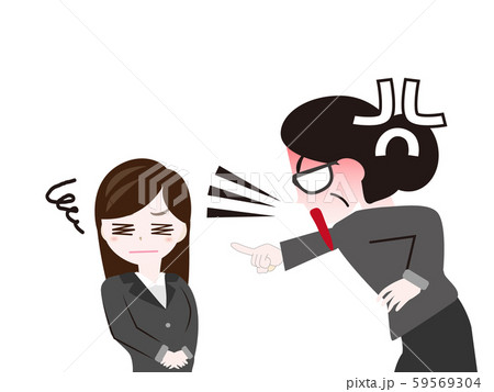 怒る上司のイラスト素材