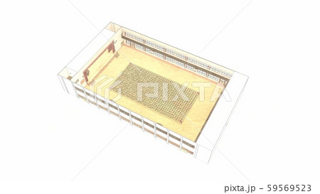 体育館　学校　ダンボール迷路  人なし  イラスト16 59569523