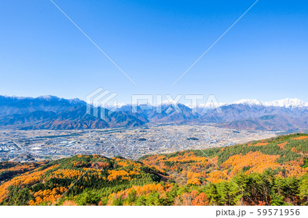 大町市・鷹狩山からの眺め (秋) 大町市・鷹狩山からの眺め (秋) 59571956
