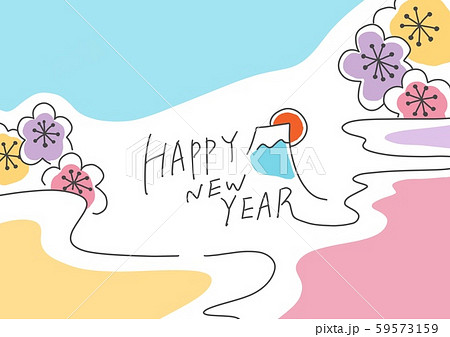 年賀状　英語　happy new year 59573159