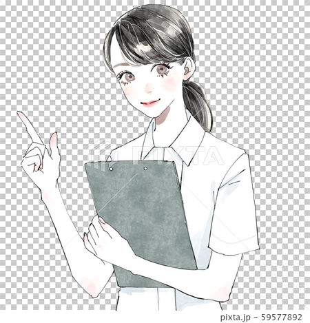 看護師さん 女性 のイラスト素材