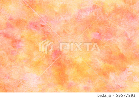 水彩 テクスチャ 正月 オレンジ 背景のイラスト素材