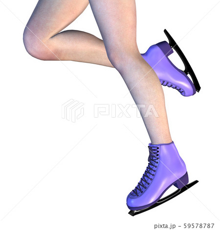 Female Legs in Violet Ice Skates Female Legs in Violet Ice Skates 59578787