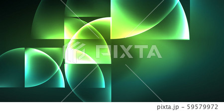 Techno glowing glass geometric shapes vector background, futuristic dark template with neon light Techno glowing glass geometric shapes vector background, futuristic dark template with neon light 59579972