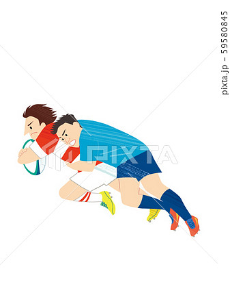 試合をするラグビー選手 試合をするラグビー選手 59580845