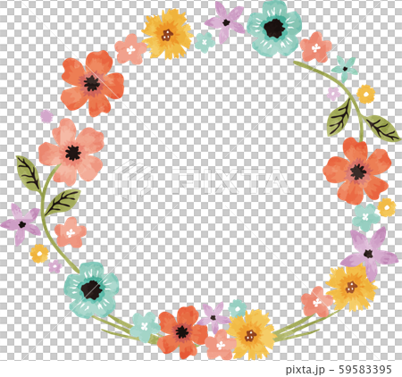 Ornate flower frame 01 59583395