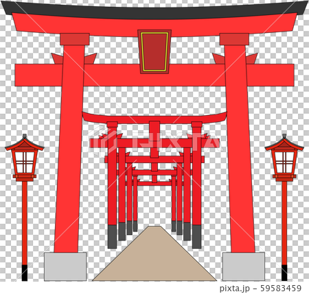 鳥居の列縁あり 59583459