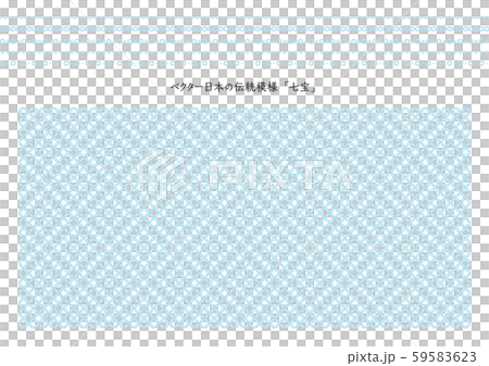 Vector Japanese traditional pattern Cloisonne with decorative borders 59583623