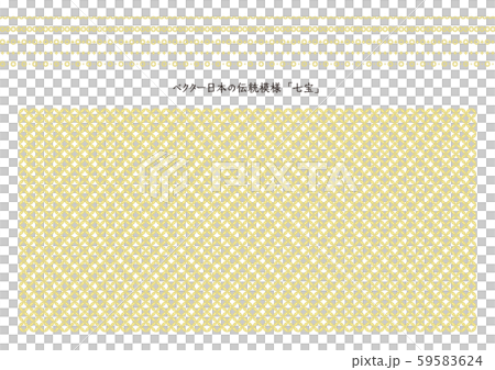 Vector Japanese traditional pattern Cloisonne with decorative borders 59583624