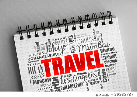 TRAVEL word cloud, business concept background 59585737
