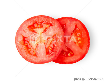 tomato isolated on white background. top view 59587923