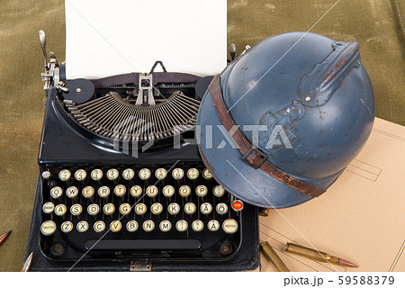 french military helmet of the First World War with 59588379