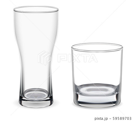 Beer Whiskey Glass Isolated Goblet Mockup 3dのイラスト素材