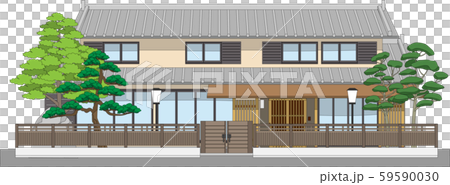 塀付和風家屋23縁取りあり 塀付和風家屋23縁取りあり 59590030