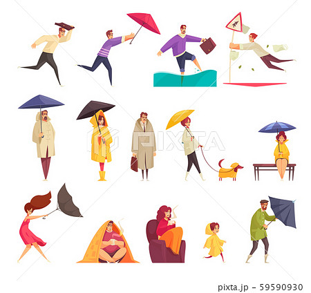 Bad Weather Funny Icons  59590930