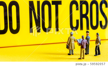 do not cross line concept 59592057