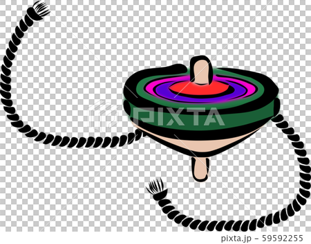 A string for turning colorful spinning tops, which is one of the traditional Japanese toys 59592255