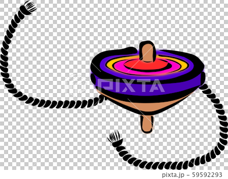 A string for turning colorful spinning tops, which is one of the traditional Japanese toys 59592293