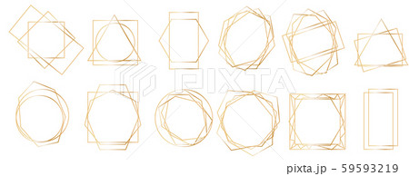 Golden geometric frames.  Golden geometric frames.  59593219