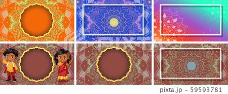 Background template with mandala designs 59593781