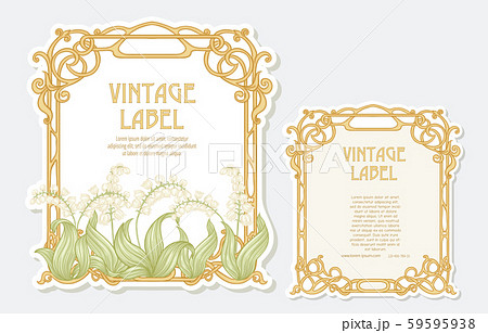 Lily of the valley. Set of 2 labels, 59595938