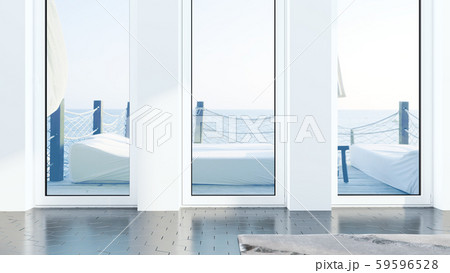 Empty minimalistic living room interior . 3D rendering Empty minimalistic living room interior . 3D rendering 59596528