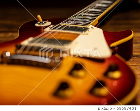 electric guitar body close-up view is on the wood electric guitar body close-up view is on the wood 59597401
