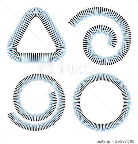 Design elements set. Spiral, circle and triangle Design elements set. Spiral, circle and triangle 59597606
