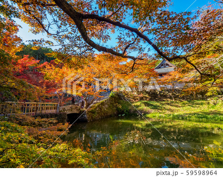 丹波紅葉三山 円通寺の写真素材