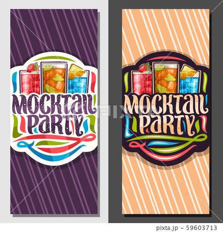 Vector vertical banners for Mocktail Party Vector vertical banners for Mocktail Party 59603713