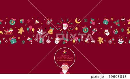 Merry christmas element flat design vector 59603813