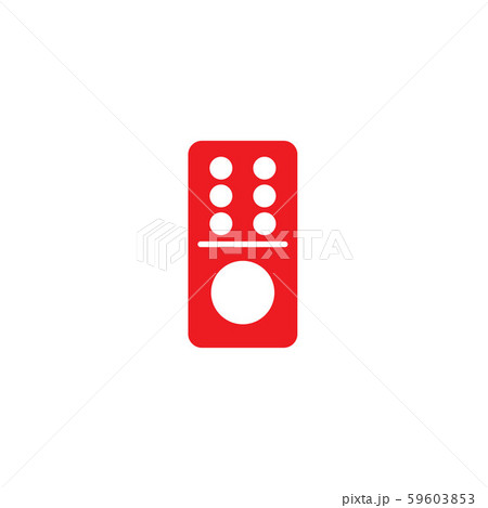 red dominoes vector symbol 59603853