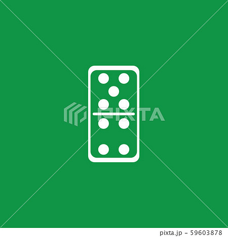 white dominoes card in green baground vector 59603878