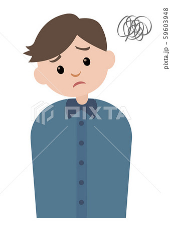 悩むヤング男性 59603948