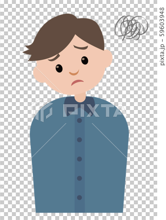 悩むヤング男性 59603948
