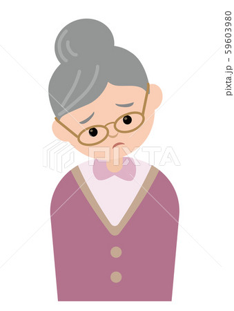 悩むシニア女性 59603980