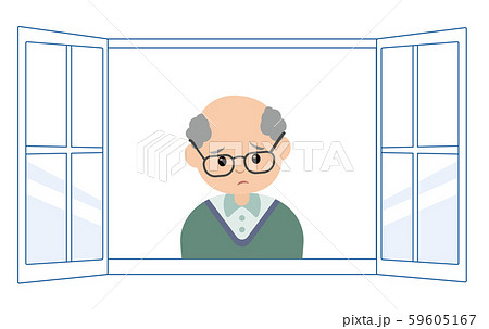 悩むシニア男性 59605167