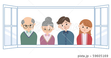悩む2世帯家族 悩む2世帯家族 59605169
