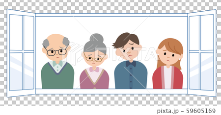 悩む2世帯家族 悩む2世帯家族 59605169