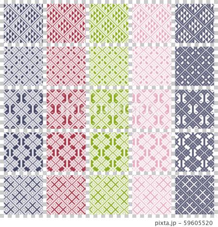 Tsugaru kogin生魚片瓷磚圖案 59605520