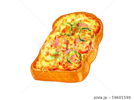 Pizza Toast Stock Illustration