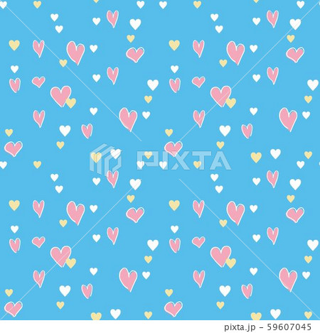 ハートの壁紙素材-ブルー系 59607045
